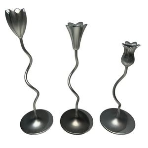 PartyLite Dancing Slims Metal Set of Three ( 3 ) Brand New Unused Discontinued